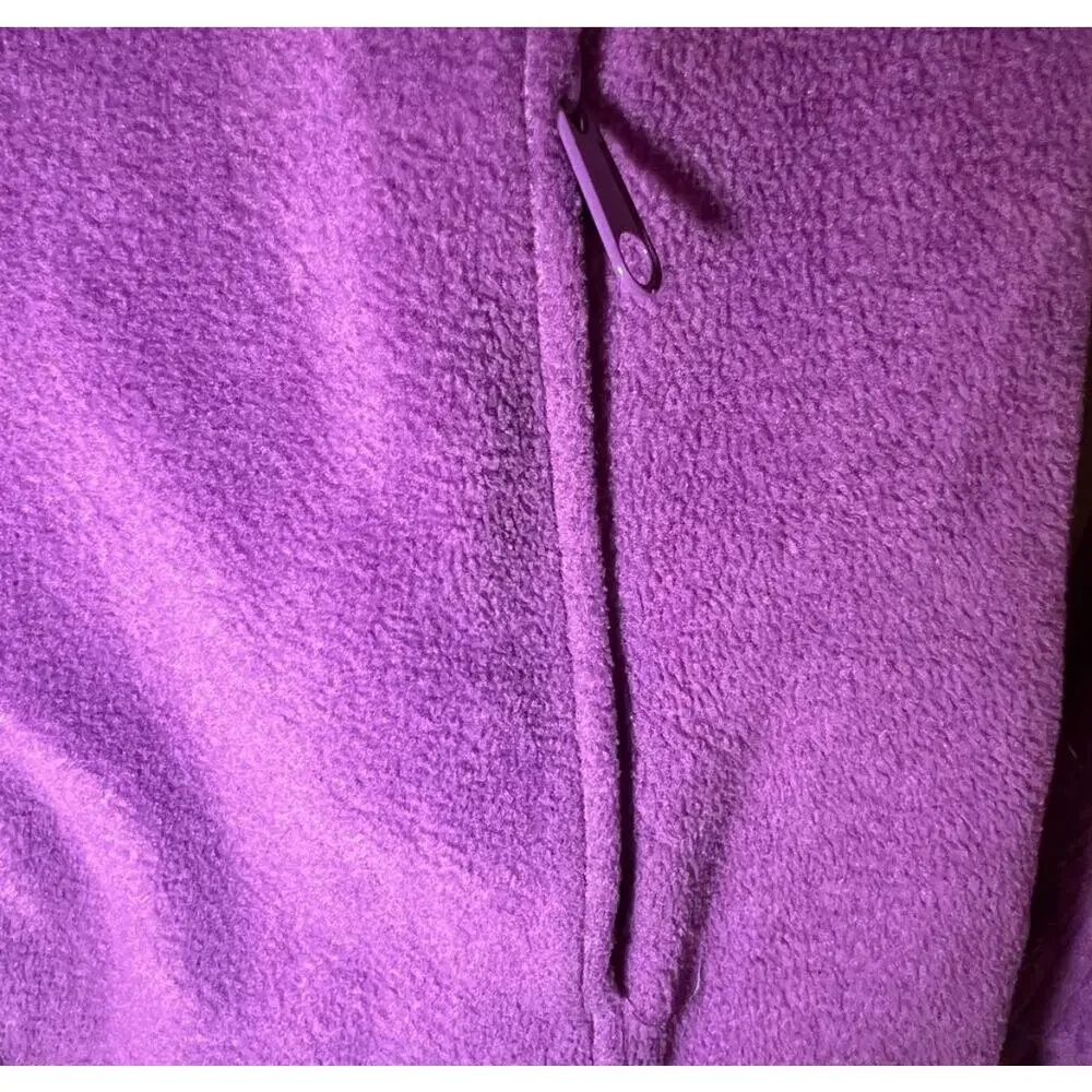 3/$30 Columbia Full Zip Purple Fleece Jacket Small Soft Layer Zip Pockets